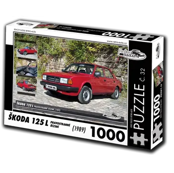 Puzzle Puzzle Retro-auta Škoda 125 L pravostranné řízení (1989) – 1000 dílků