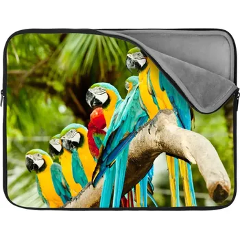 pouzdro na notebook Sablio Obal na notebook Papoušci na větvi - 17"