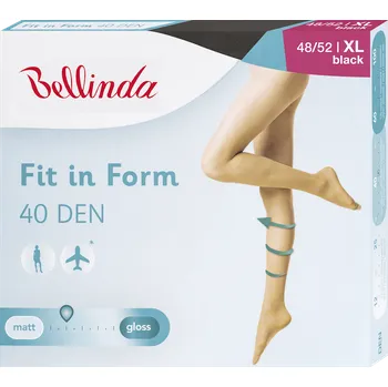 Bellinda punčochové kalhoty FIT in FORM, velikost 52, černé