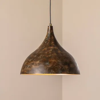 Opviq Závěsné světlo Bitlislim, antická hnědá, Ø 41 cm, kov, E27 1 x 40 W - Doprava zdarma