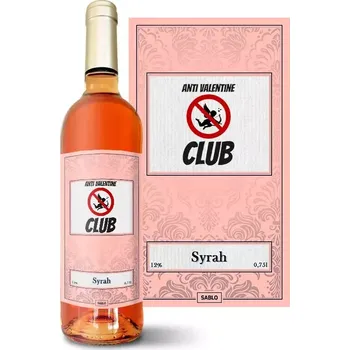 Víno Sablio Růžové víno Anti Valentine Club: 0,75 l