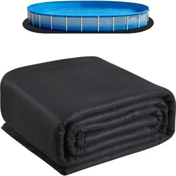 VEVOR Oval Pool Liner Pad, 5,5 x 10 m bazénová fólie pro nadzemní bazény, extra silná bazénová rohož, zabraňuje propíchnutí, podkladová podložka z recyklovaného geotextilie, prodlužuje životnost fólie