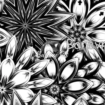 Sporty broušené, Černobílé mandaly (E) (Super sportovní úplet)