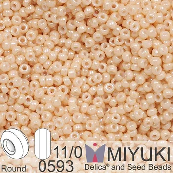 Korálek Korálky Miyuki Round 11/0. Barva 0593 Light Caramel Ceylon. Balení 5g