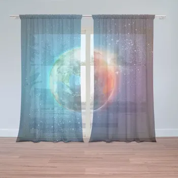Záclona Sablio Záclony Země ve vesmíru: 2ks 150x250cm
