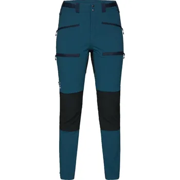 Dámské softshellové kalhoty Haglöfs Rugged Slim - modrá/černá Velikost: 36