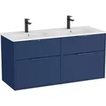 Koupelnová skříňka s dvojumyvadlem Roca Optica 120x58x45,5 cm modrá mat OPT1202ZM