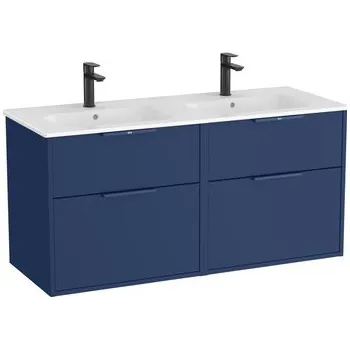 Koupelnový nábytek Koupelnová skříňka s dvojumyvadlem Roca Optica 120x58x45,5 cm modrá mat OPT1202ZM