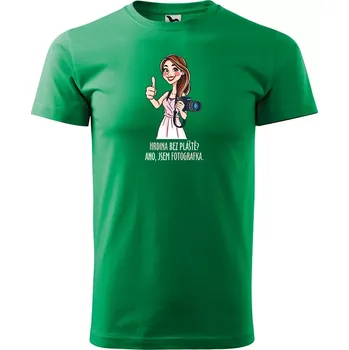 Sablio Tričko s potiskem Ano, jsem fotografka - zelené S