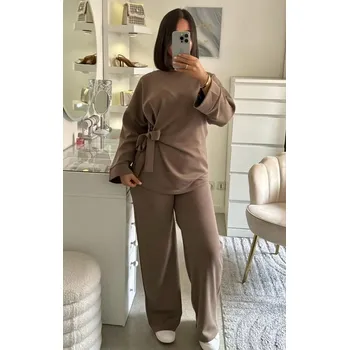 Dámská halenka Trendy kalhotový komplet VOGUE 60630/1553 barva: béžová