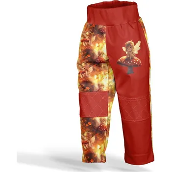 Panel se střihem 110 softshell kalhoty muchomůrka