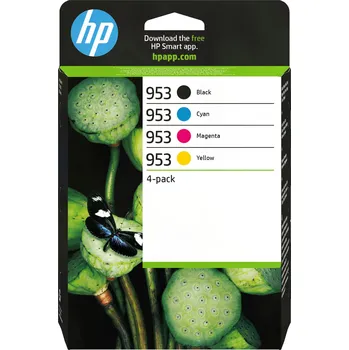 HP Inc. HP 953 CMYK Original Ink Cartridge 4-Pack (700 / 700 / 700 / 1,000 pages) 6ZC69AE