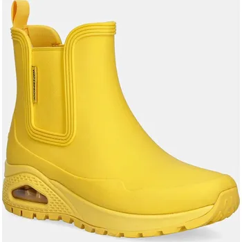 Dámské tenisky Boty s gumou Skechers UNO RUGGED-DANCING N THE RAIN dámské, žlutá barva, na plochém podpatku, 177183 11X, EUR 36