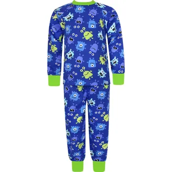 Dívčí pyžamo Rostoucí chlapecké pyžamo s dlouhým rukávem – Příšerky, tmavě modré