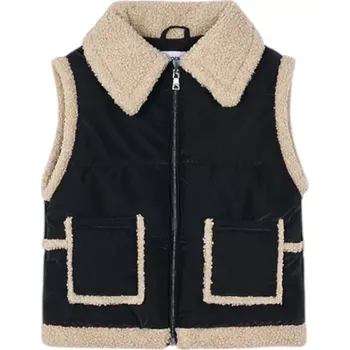 Dívčí bunda Dívčí prošívaná vesta s beránkem Mayoral 4313-17 černá velikost 122