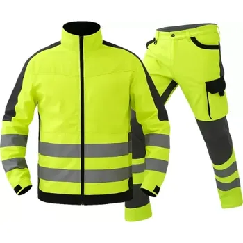 pracovní bunda Madeva LOGIC HI-VIS Nepromokavý Set Bunda/Kalhoty Yellow/Black S-2XL
