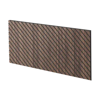 Lamele 3D Lamelový panel DALEN - DÝHA Z AMERICKÉHO OŘECHU, 600 x 300 mm, ČERNÝ MDF PANEL