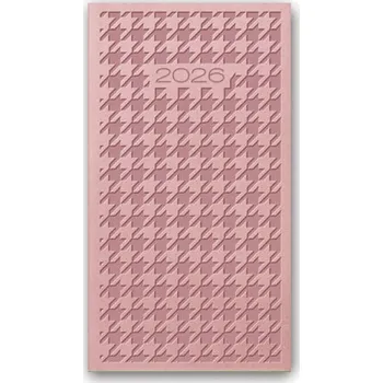 Kalendář Kalendarz kieszonkowy A6 2026 pudrowy róż