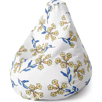 Sedací pytel Sablio Sedací vak Pear Žluté kvítí - 70 x 95 x 15 cm