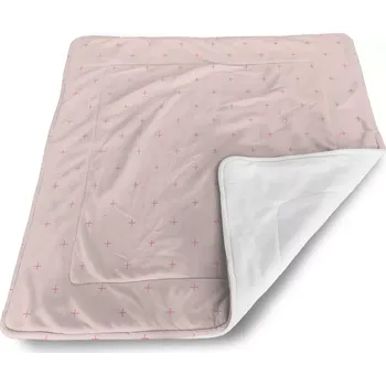 deka Sablio Deka pro miminko Růžové křížky na světle růžové - 80x100 cm