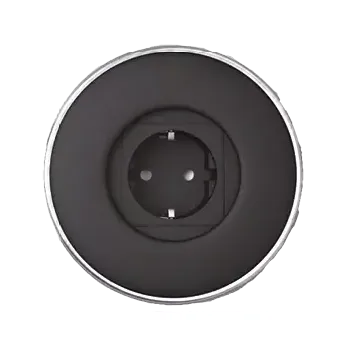 Elektrická zásuvka CIRKLE 1E multimediální centrum, černé, 1x zásuvka