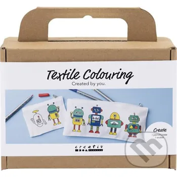 Záložka Kreatívna sada Maľovanie na textil peračník a peňaženka Robot - Creativ Company Creativ Company
