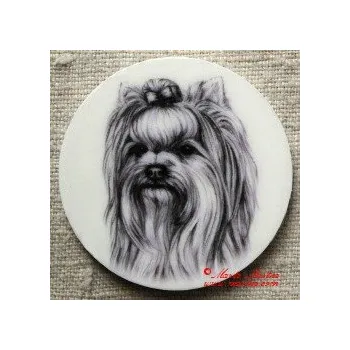 Jorkšír, yorkshire teriér magnet nebo placka - Klips + špendlík