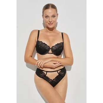 Podprsenka Černá krajková push-up podprsenka Kinga Luna, černá 65E i384_96644442