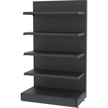 Dílenský regál Prodejní regál MAGO, výška 170 cm, šířka 103 cm, grafitový - modul základní