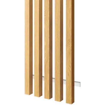 Obklad Lamele 3D Lamely na fasádu, 5 lamel, MEDOVÝ DUB, 40 x 300 x 3000 mm, HLINÍK Bílá