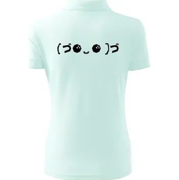 Veselý kaomoji - Polokošile dámská Pique Polo - XS ( Frost )