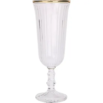 Sklenice Sklenice na šampaňské 120 ml se zlatým lemem