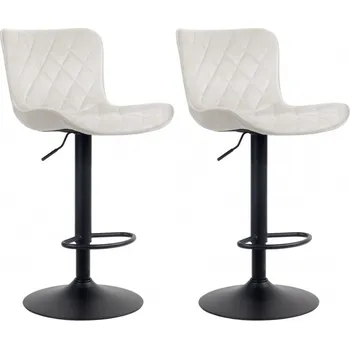 Barová židle 2 ks / set barová židle Mata samet, krémová