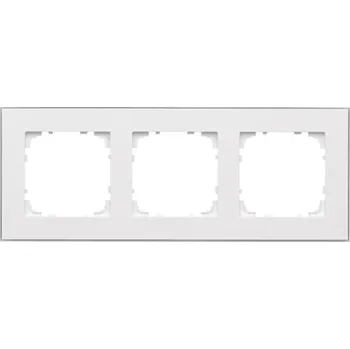 vypínač Rámeček 3 násobný, Simon 55 Duo TRD3.166/111, bílá / zlatá