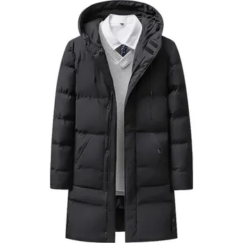 Pánská zimní bunda Větruodolné provedení Zapínání na zip a patenty Praktické kapsy Teplá bavlněná podšívka Odolná polyesterová zimní bunda černá XXL