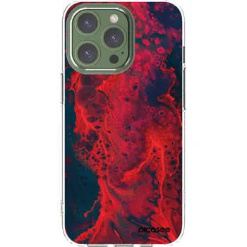 Pouzdro na mobilní telefon Picasee silikonový průhledný obal pro Apple iPhone 13 Pro - Organic red