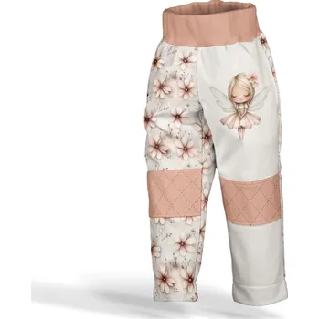 Panel se střihem 146 softshell kalhoty květinová víla