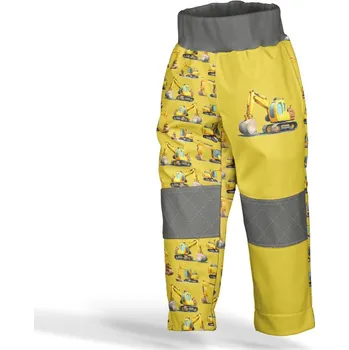 Panel se střihem 140 softshell kalhoty bagry žluté
