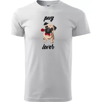 Sablio Tričko s potiskem Pug lover - bílé L