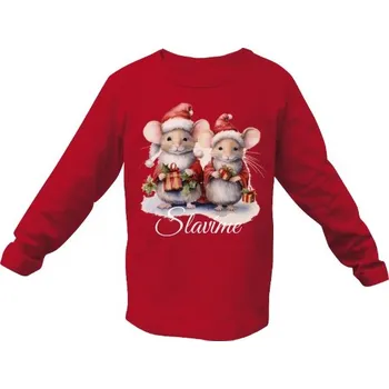 Dívčí tričko Tričko s potiskem Vanoční křečci dětské