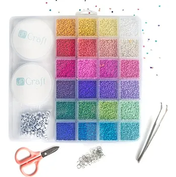 Dětské navlékací korálky dp Craft Sada korálků a příslušenství v plastové krabičce (24 barev)