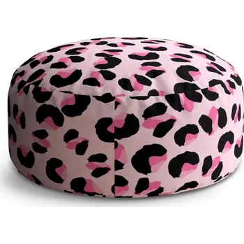 Taburet Sablio Taburet Circle Růžový gepard: 38x48 cm