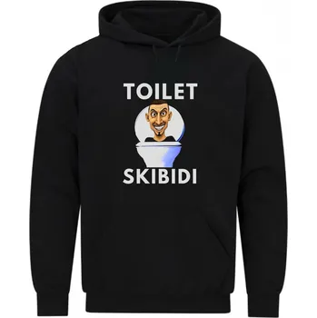 Pánská mikina Pánská mikina Skibidi Toilet Meme (Velikost: 5XL, Barva: Černá)