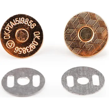 Magnetické zapínání tenké Ø18 mm, barva 6 růžové zlato
