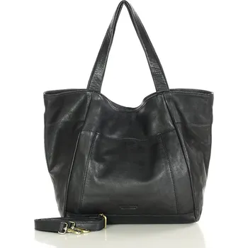 Kabelka MARCO MAZZINI Černá velká dámská kožená shopper kabelka (vs119a) Velikost: ONE SIZE