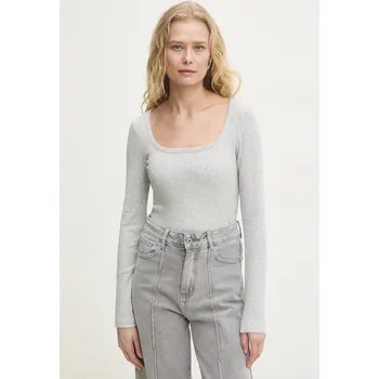 Tričko s dlouhým rukávem Answear.LAB LLT.624CHARLIE.ums šedá 90X, vel. L