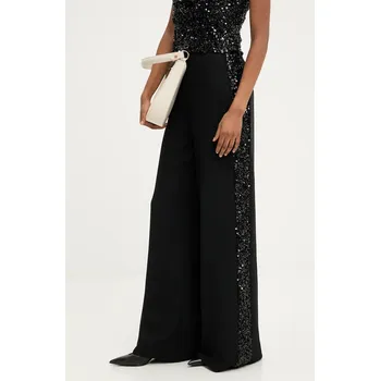 Dámské kalhoty Kalhoty Answear.LAB dámské, černá barva, široké, high waist 80102-25Y.B.TOS 99X, vel. XL