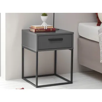 Noční stolek Noční stolek s 1 zásuvkou Suna, grafitový