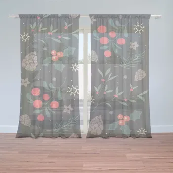 Záclona Sablio Záclony Sváteční les: 2ks 150x250cm