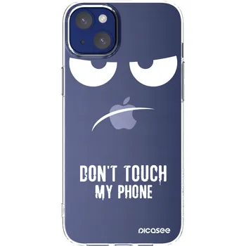 Pouzdro na mobilní telefon Picasee silikonový průhledný obal pro Apple iPhone 14 Plus - Nešahej mi na telefon